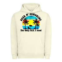 Pigment Pistachio beer n' sunshine the only B.S. i need Urban Hoodie - artisFamous