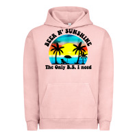 Pigment Salmon beer n' sunshine the only B.S. i need Urban Hoodie - artisFamous