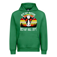 Emerald vintage not my pasture not my bull cow Urban Hoodie - artisFamous