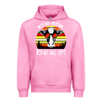 Fuchsia Pink vintage not my pasture not my bull cow Urban Hoodie - artisFamous