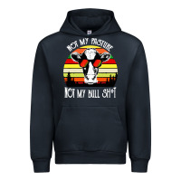 Navy vintage not my pasture not my bull cow Urban Hoodie - artisFamous