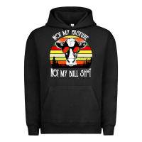 Pigment Black vintage not my pasture not my bull cow Urban Hoodie - artisFamous