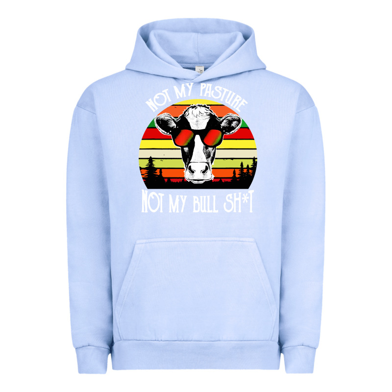 Vintage Not My Pasture Not My Bull Cow Urban Hoodie by artisFamous | Teevron