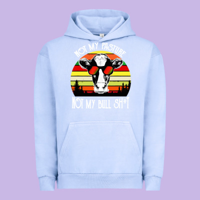 Vintage Not My Pasture Not My Bull Cow Urban Hoodie Designed By Artisfamous