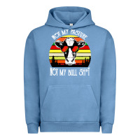 Pigment Pebble Blue vintage not my pasture not my bull cow Urban Hoodie - artisFamous