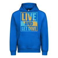 Cobalt Live And Let Dive Retro Style Urban Hoodie - artisFamous