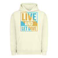 Pigment Pistachio Live And Let Dive Retro Style Urban Hoodie - artisFamous