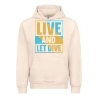 Sandshell Live And Let Dive Retro Style Urban Hoodie - artisFamous