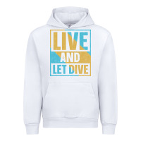 White Live And Let Dive Retro Style Urban Hoodie - artisFamous