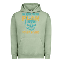 Pigment Oil Green Retirement Plan Scuba Diving Urban Hoodie - artisFamous