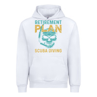 White Retirement Plan Scuba Diving Urban Hoodie - artisFamous