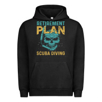 Pigment Black Retirement Plan Scuba Diving Urban Hoodie - artisFamous