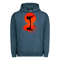 Pigment Midnight Navy karate and kung fu Urban Hoodie - artisFamous
