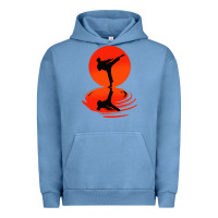 Pigment Pebble Blue karate and kung fu Urban Hoodie - artisFamous