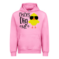 Fuchsia Pink kids chick dig me christian Urban Hoodie - artisFamous