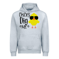 Heather Grey kids chick dig me christian Urban Hoodie - artisFamous