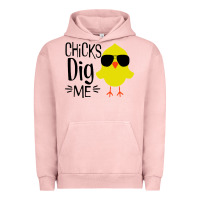 Pigment Salmon kids chick dig me christian Urban Hoodie - artisFamous