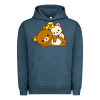 Pigment Midnight Navy rilakkuma rila head shirt Urban Hoodie - artisFamous