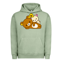 Pigment Oil Green rilakkuma rila head shirt Urban Hoodie - artisFamous