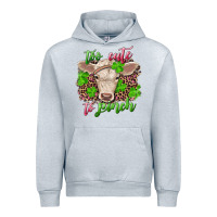 Heather Grey too cute to pinch charolais calf Urban Hoodie - RanaPortraitStore