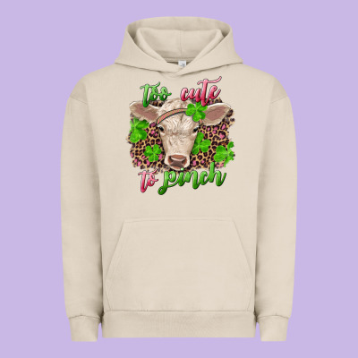 Too Cute To Pinch Charolais Calf Urban Hoodie Designed By Ranaportraitstore