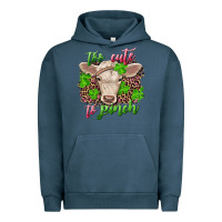 Pigment Midnight Navy too cute to pinch charolais calf Urban Hoodie - RanaPortraitStore