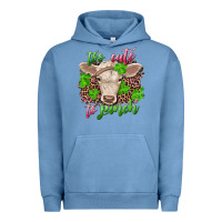 Pigment Pebble Blue too cute to pinch charolais calf Urban Hoodie - RanaPortraitStore