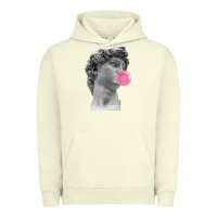 Pigment Pistachio Vaporwave statue head with bubblegum Urban Hoodie - artisFamous