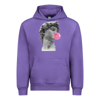 Tulip Vaporwave statue head with bubblegum Urban Hoodie - artisFamous