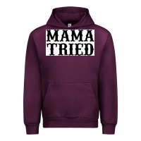 Mauve Wine Mama Tried Urban Hoodie - artisFamous
