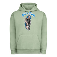Pigment Oil Green b.i.l.l.i.e  e i.li.s.h  official  bling  t shirt Urban Hoodie - artisFamous