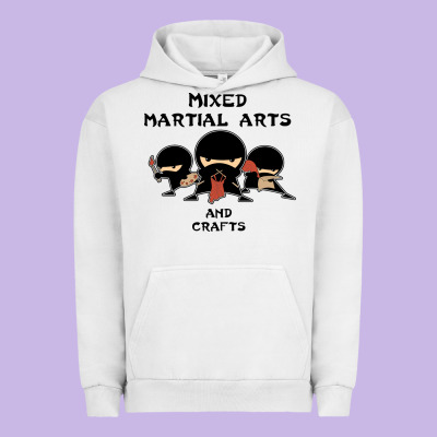 Mixed Martial Arts And Crafts Urban Hoodie Designed By Artisfamous