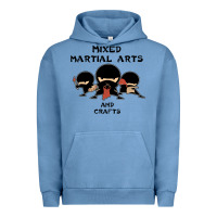 Pigment Pebble Blue mixed martial arts and crafts Urban Hoodie - artisFamous
