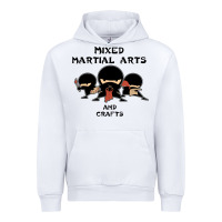 White mixed martial arts and crafts Urban Hoodie - artisFamous