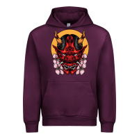 Mauve Wine demon oni mask Urban Hoodie - artisFamous