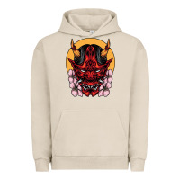 Pigment French Oak demon oni mask Urban Hoodie - artisFamous