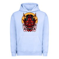 Pigment Grape Ice demon oni mask Urban Hoodie - artisFamous