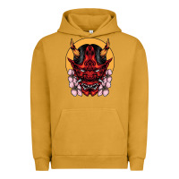 Pigment Peanut Butter demon oni mask Urban Hoodie - artisFamous