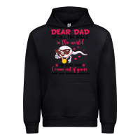 Black dear dad of all the balls in the world i’m glad that i came out of y Urban Hoodie - artisFamous