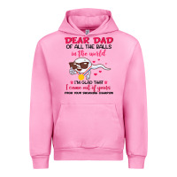 Fuchsia Pink dear dad of all the balls in the world i’m glad that i came out of y Urban Hoodie - artisFamous