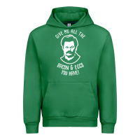 Emerald Ron tv show parks Swanson - Bacon & Eggs Urban Hoodie - artisFamous