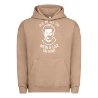 Pigment Burro Ron tv show parks Swanson - Bacon & Eggs Urban Hoodie - artisFamous