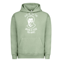 Pigment Oil Green Ron tv show parks Swanson - Bacon & Eggs Urban Hoodie - artisFamous