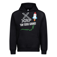 Black xrp to the moon Urban Hoodie - artisFamous
