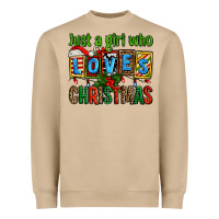 Just A Girl Who Loves Christmas Heavyweight Sweatshirt | Teevron
