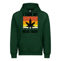 Forest Green i took my meds today Urban Hoodie - artisFamous