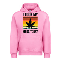 Fuchsia Pink i took my meds today Urban Hoodie - artisFamous
