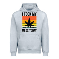 Heather Grey i took my meds today Urban Hoodie - artisFamous