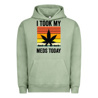 Pigment Oil Green i took my meds today Urban Hoodie - artisFamous