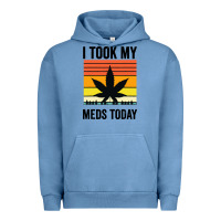 Pigment Pebble Blue i took my meds today Urban Hoodie - artisFamous